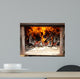 Warm Fireplace Wall Mural