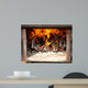 Warm Fireplace Wall Mural