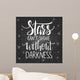 Modern lettering inspirational quote on black background. Wall Mural
