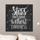 Modern lettering inspirational quote on black background. Wall Mural