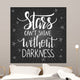 Modern lettering inspirational quote on black background. Wall Mural