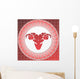 Element fire: aries zodiac sign on a mosaic Wall Mural