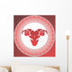 Element fire: aries zodiac sign on a mosaic Wall Mural