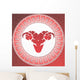 Element fire: aries zodiac sign on a mosaic Wall Mural