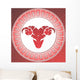 Element fire: aries zodiac sign on a mosaic Wall Mural
