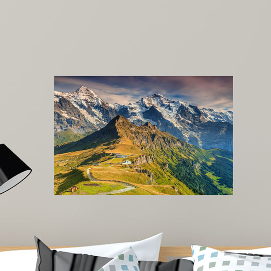 Mannlichen station,famous tourist destination,Bernese Oberland,Switzerland,Europe Wall Mural