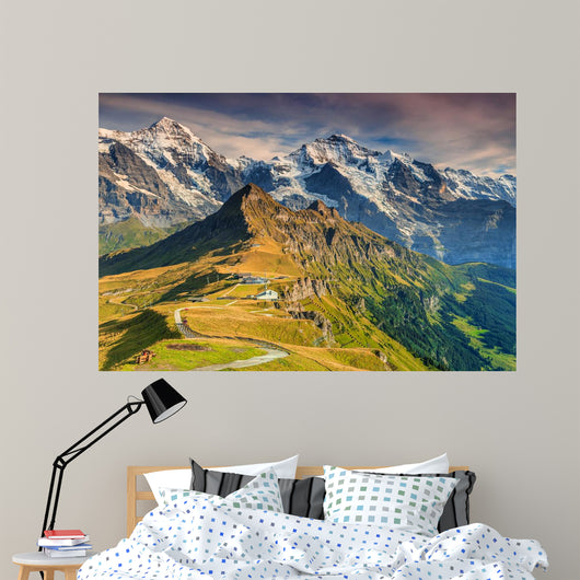 Mannlichen station,famous tourist destination,Bernese Oberland,Switzerland,Europe Wall Mural