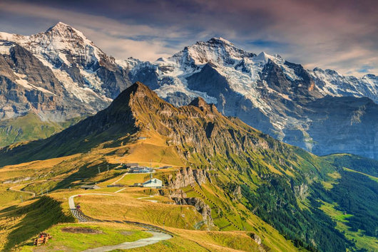 Mannlichen station,famous tourist destination,Bernese Oberland,Switzerland,Europe Wall Mural