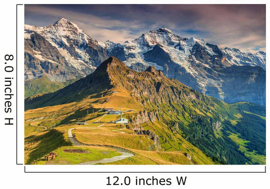 Mannlichen station,famous tourist destination,Bernese Oberland,Switzerland,Europe Wall Mural