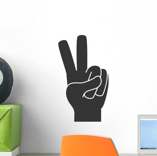 Hand Peace Symbol Sign Wall Decal