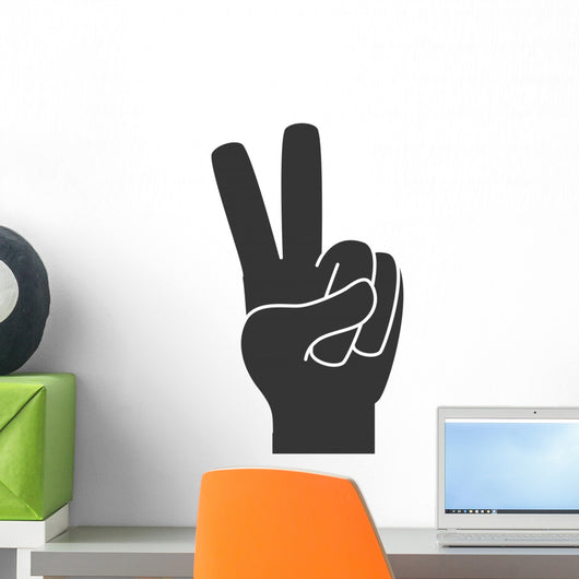 Hand Peace Symbol Sign Wall Decal
