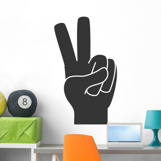 Hand Peace Symbol Sign Wall Decal