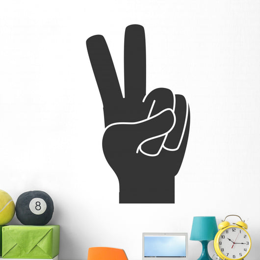 Hand Peace Symbol Sign Wall Decal