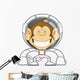 Monkey Wearing Astronaut Costume Wall Decal
