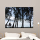 silhouette lonely man Wall Mural