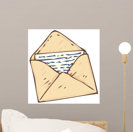 Vintage Envelope with Handwritten Wall Decal