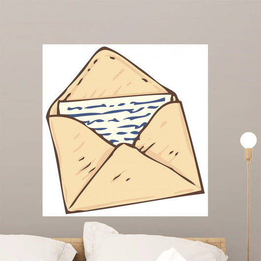 Vintage Envelope with Handwritten Wall Decal