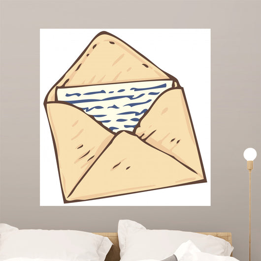 Vintage Envelope with Handwritten Wall Decal