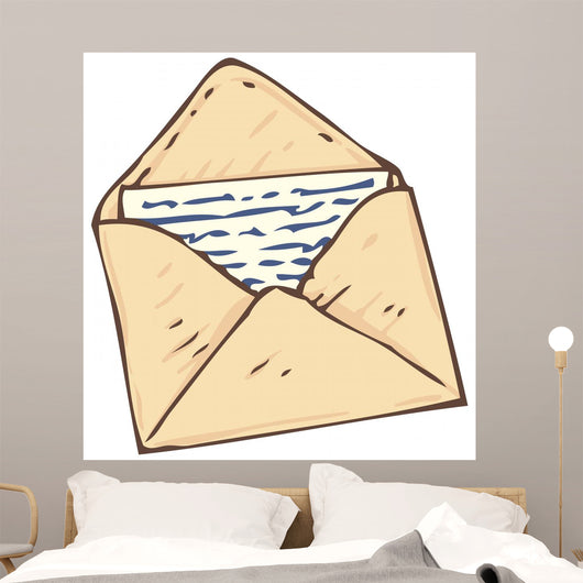 Vintage Envelope with Handwritten Wall Decal