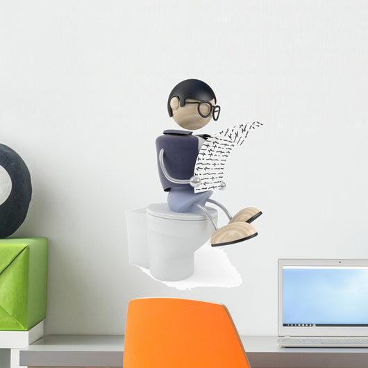 Bathroom Newspaper Wall Decal