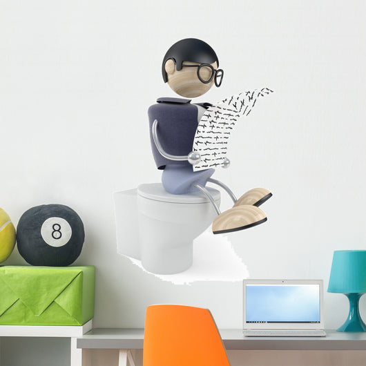 Bathroom Newspaper Wall Decal