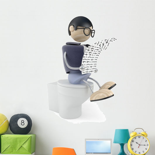 Bathroom Newspaper Wall Decal