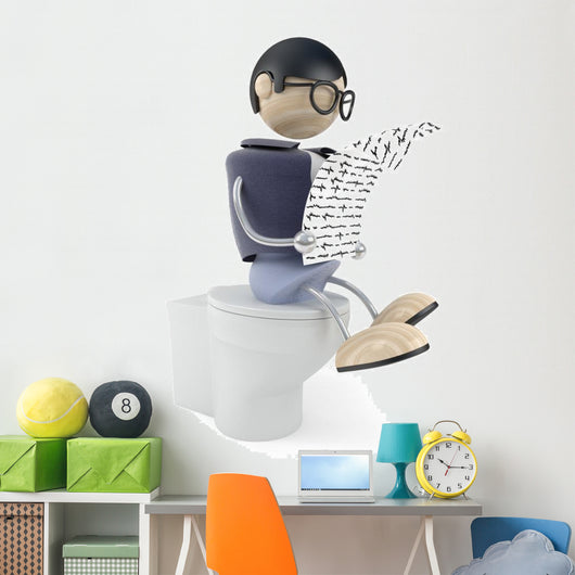 Bathroom Newspaper Wall Decal
