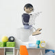 Bathroom Newspaper Wall Decal