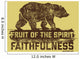 Biblical illustration. Christian lettering. Fruit of the spirit - faithfulness. Galatians 5:22 Wall Mural