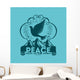 Biblical illustration. Christian lettering. Fruit of the spirit - peace. Galatians 5:22 Wall Mural