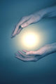 Reiki healing hands and energy Wall Mural