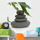serene picture with pebbles and tree isolated on white Wall Decal