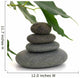serene picture with pebbles and tree isolated on white Wall Decal