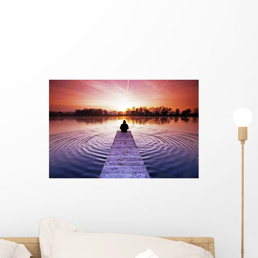 Waiting for the sunrise Wall Mural