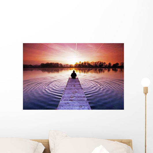 Waiting for the sunrise Wall Mural