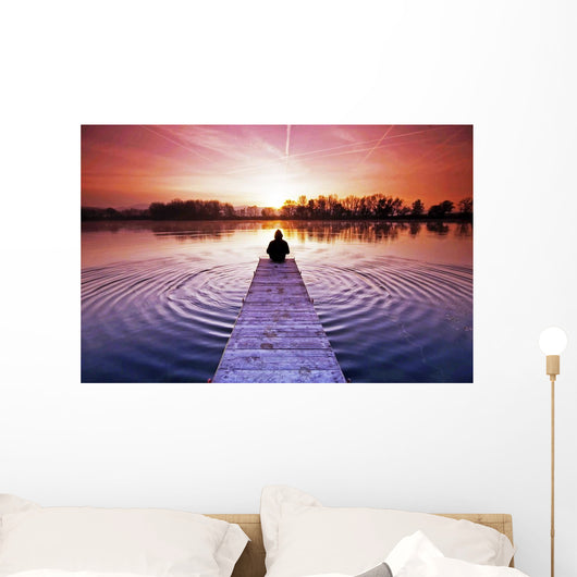 Waiting for the sunrise Wall Mural