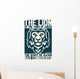 Biblical illustration. Christian lettering. The lion of the tribe of Judah. Revelation 5:5 Wall Mural
