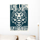 Biblical illustration. Christian lettering. The lion of the tribe of Judah. Revelation 5:5 Wall Mural