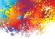 Ink Splat Rainbow Bottom Wall Decal
