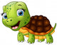 Happy turtle cartoon isolated on white background Wall Decal