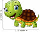 Happy turtle cartoon isolated on white background Wall Decal