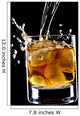 glass of whiskey and ice isolated over black background Wall Mural