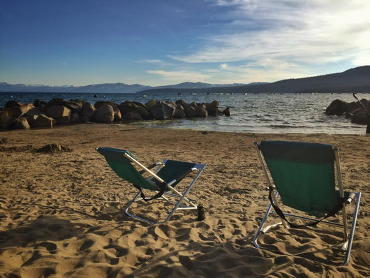 enjoying lake tahoe view Wall Mural