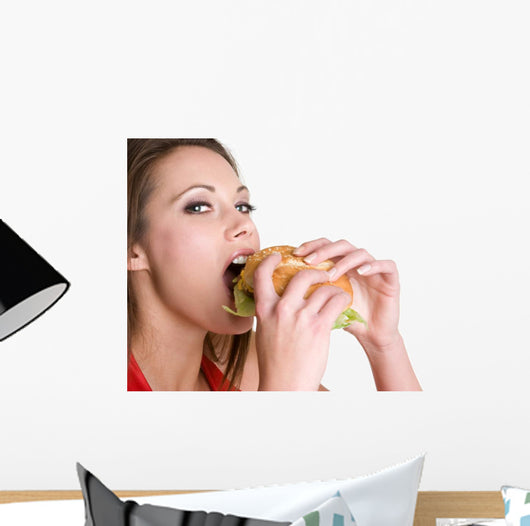 Burger Woman Wall Decal