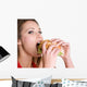 Burger Woman Wall Decal