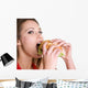Burger Woman Wall Decal