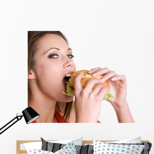 Burger Woman Wall Decal