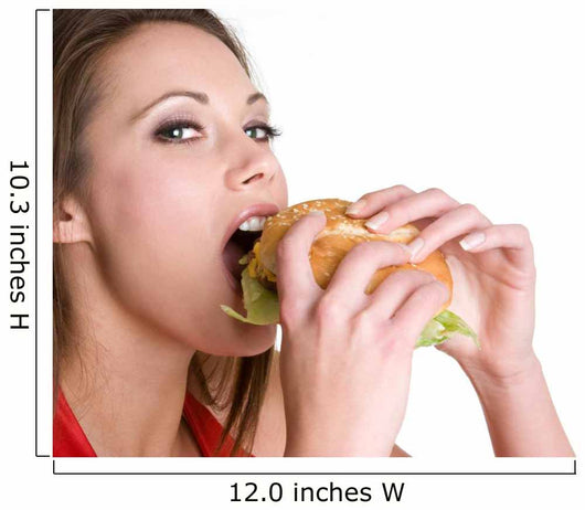 Burger Woman Wall Decal