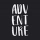 Adventure, ink hand lettering. Wall Mural