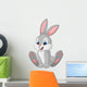 Happy bunny cartoon isolated on white background Wall Decal